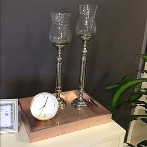 RoseGold Lacquer Wood Serving Tray